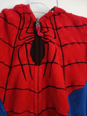 Orchestra Spiderman sleeping bag with hood and zipper like new, boy 10 years 140cm