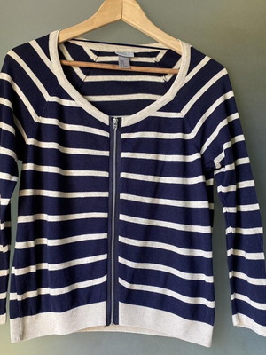 H&M women's cardigan like new, summer striped with zipper