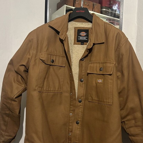 Dickies Oversized Duck Canvas Wool Jacket, medium, brown