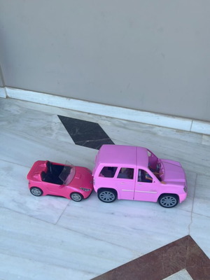 Barbie van and Cabrio car toy