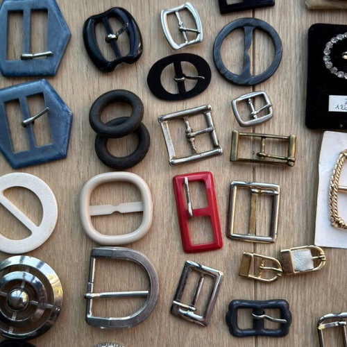 Vintage and retro belt buckles and coat fasteners collection