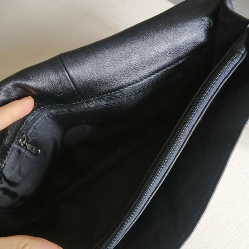 Italian crossbody bag genuine leather black like new