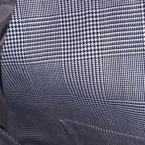 Short-sleeve jacket large elegance wool and viscose black and white check