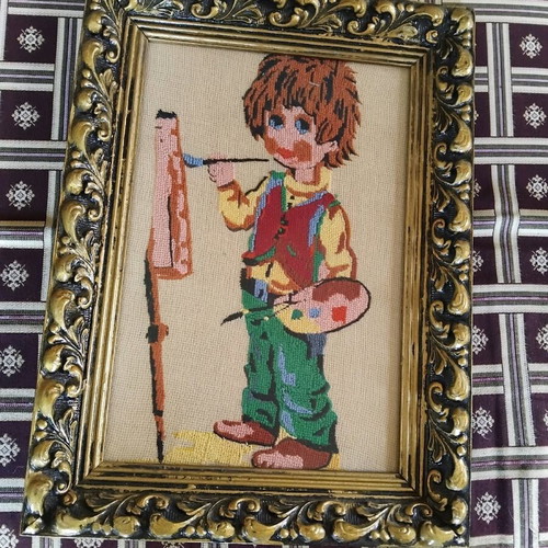 Embroidered frame like new 38.5cm by 28.5cm