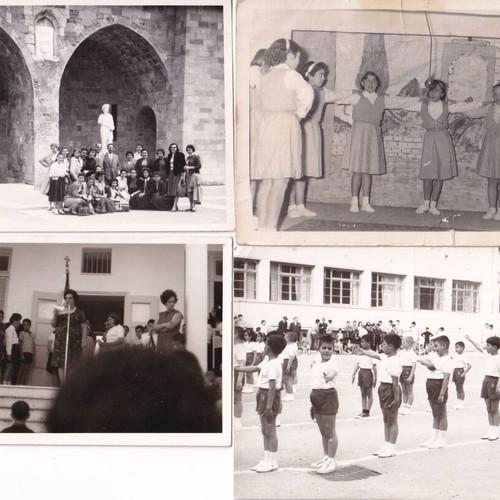 Black and white school life photos used, pack of 121