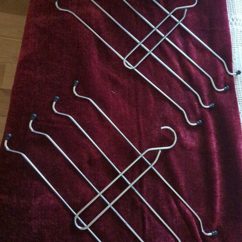 Metal wardrobe hangers used, set of 2, heavy-duty