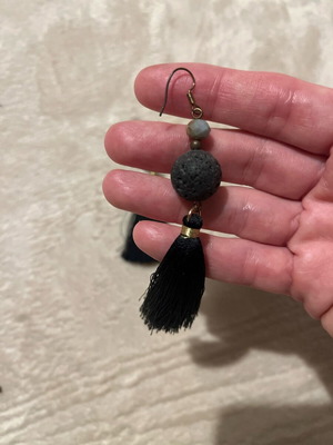 Dangling earrings like new, black