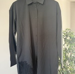 Missguided Dark Grey Longline Shirt Dress XL