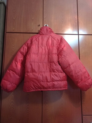 Puffer oversized jacket used, red, size M