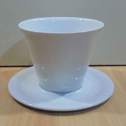 Dimello espresso coffee large promotional ceramic cup with saucer like new
