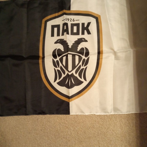 PAOK Flag like new, dimensions 0.50 x 0.70