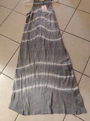 Maxi dress Pull & Bear new, grey tie-dye, cotton, size S
