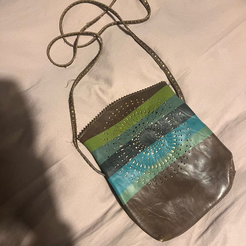 Shoulder bag like new, brown leather, boho style