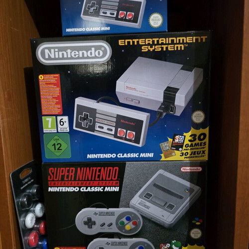 Nintendo Mini SNES and NES new, sealed collectible consoles