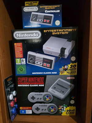 Nintendo Mini SNES and NES new, sealed collectible consoles