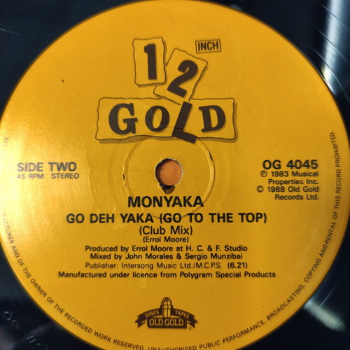 Hot Streak Monyaka Body Work Go Deh Yaka 12" Vinyl Maxi Single used