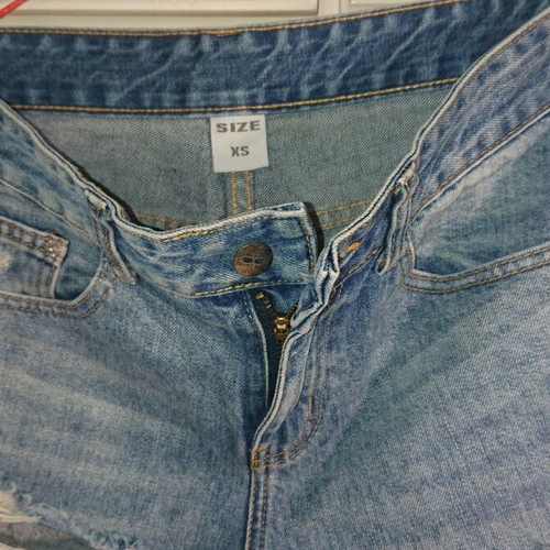 Jeans pants used with rips, size XS, blue