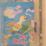 Diary with padlock and pencil new