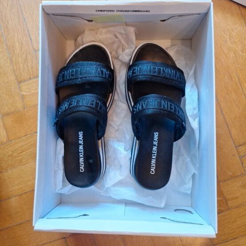 Calvin Klein slippers like new, size 36, black and white