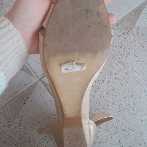 Migato platform shoes used, beige, size 41