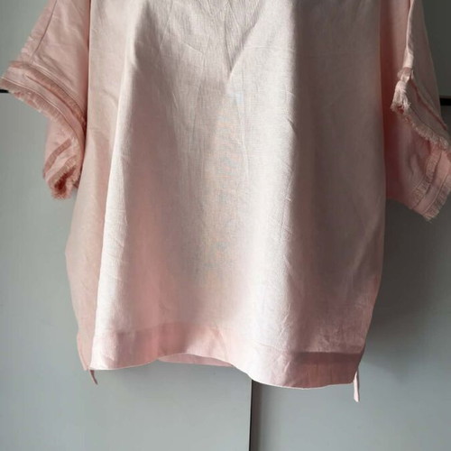 Anne Klein women's blouse new, XL, pink, linen and viscose