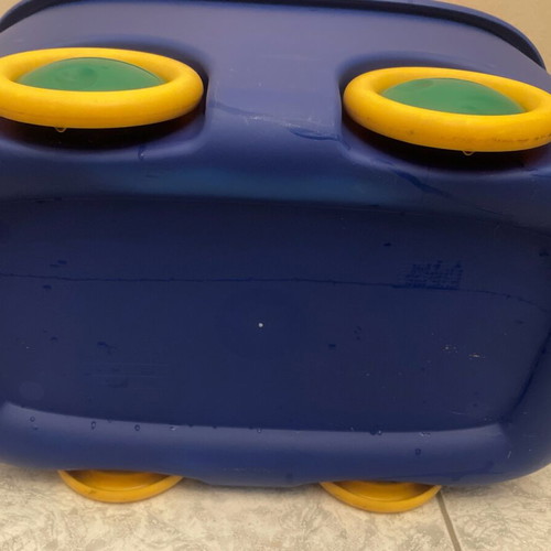 Toy storage box used with wheels