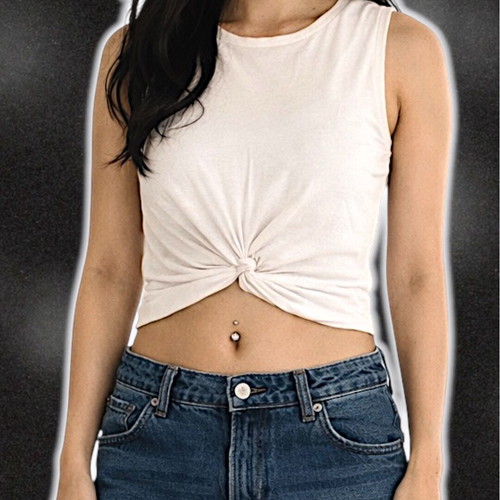 Zara white sleeveless crop top like new