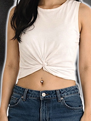 Zara white sleeveless crop top like new