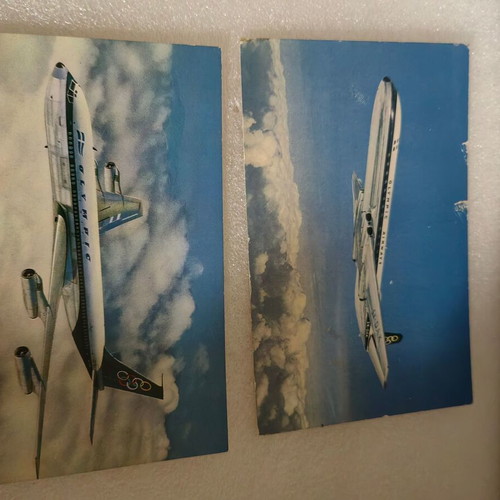 Olympic postcards used, set of 2