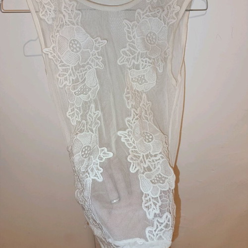 Women's mesh bodysuit used, white, sizes S and M