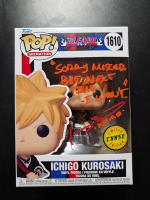 Funko Pop Ichigo Kurosaki #1610 Chase Like New Signed