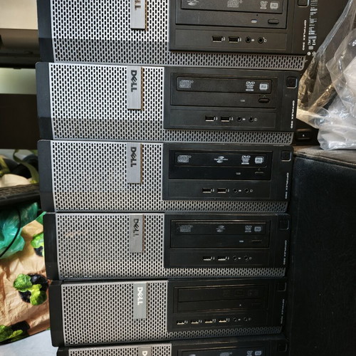 Dell Optiplex 390 desktop computers used, pack of 6, Intel Core i3, 8GB RAM