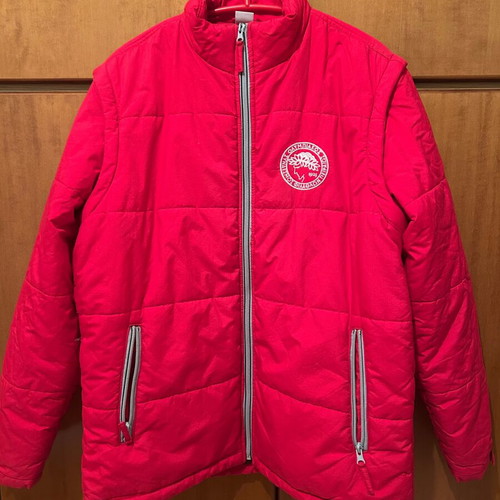 Vintage Olympiakos jacket with removable sleeves, size Medium