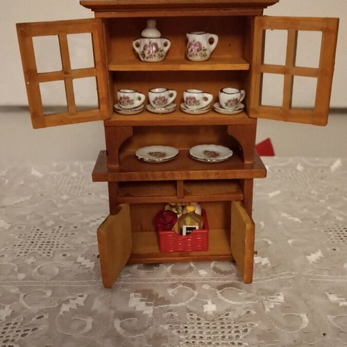 Wooden dollhouse furniture like new