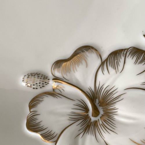 Serving plate new, 24 karat gold