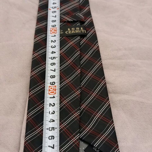 Cerruti 1881 tie new, black with red stripes