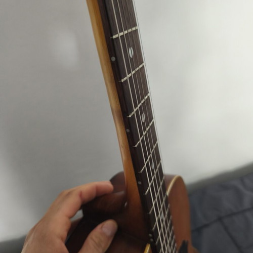 Romanian folk guitar used, 60-70s, solid spruce, with magnet
