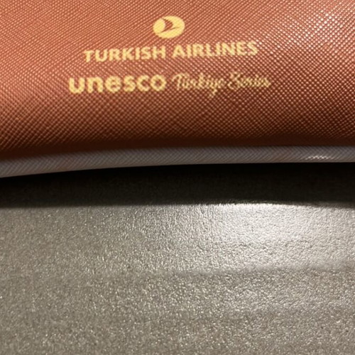 Turkish Airlines air travel bag new, beige and brown