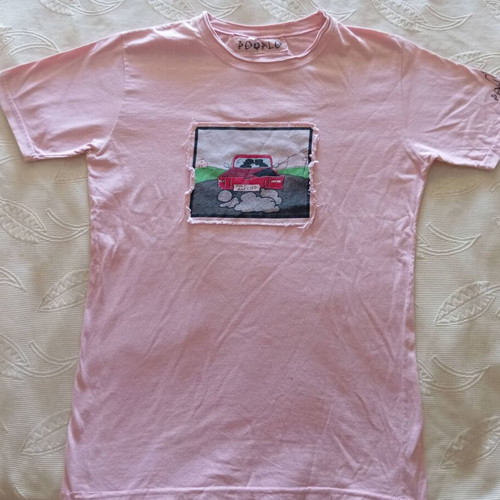 People Vintage Y2K Graphic T-Shirt pastel pink, like new