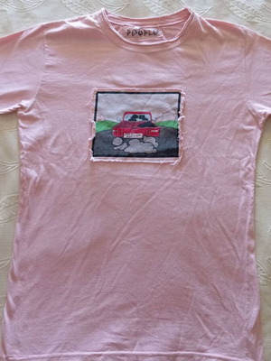 People Vintage Y2K Graphic T-Shirt pastel pink, like new