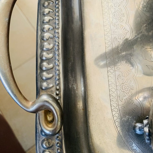Vintage Leonard Silver Serving Set used with Crystal Decanter and Tray