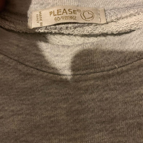 Cotton blouse with rips like new, gray, size S