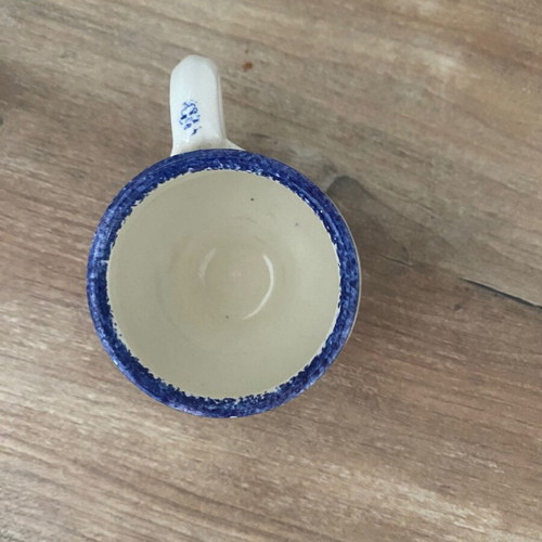 Handmade clay cup from Samos used, hand-painted
