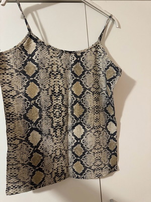 Τοπ Zara αφόρετο, μέγεθος L, μαύρο και μπεζ