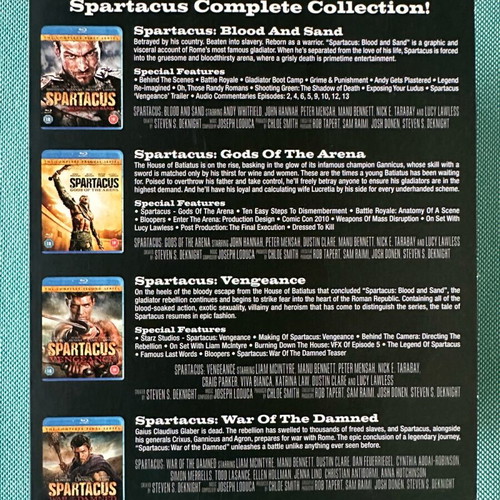 Spartacus Blu-Ray like new, all seasons on 14 discs
