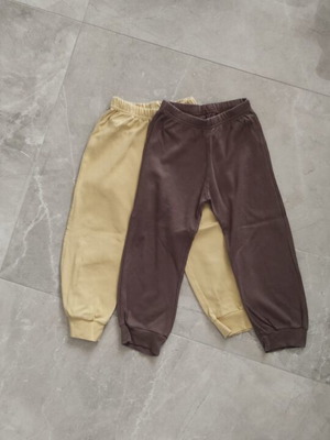 Boys' pants set like new, 98 cm, brown and yellow, 3 years