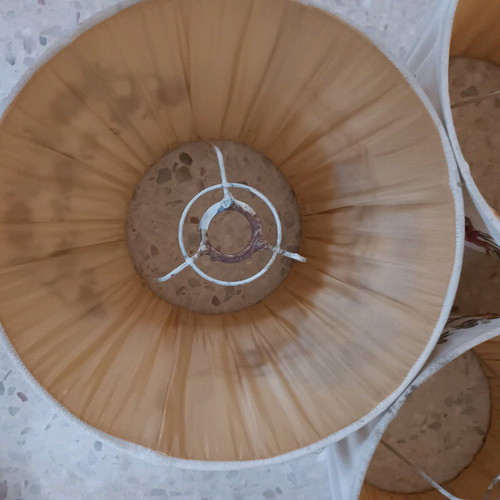 Lampshade hats like new nylon with metal frame