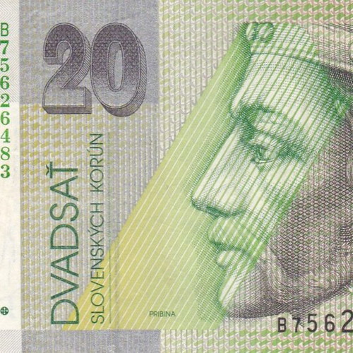 Slovakia banknote used