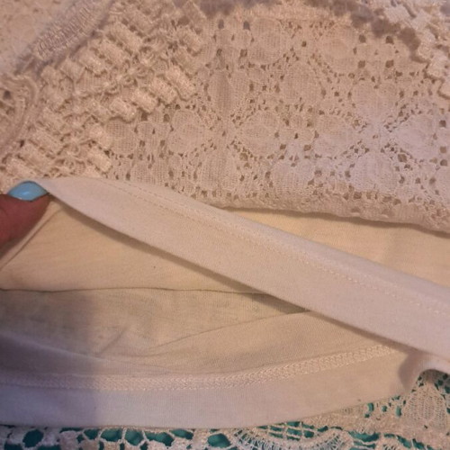 H&M dress used, white guipure, size 122 cm for 8 years old