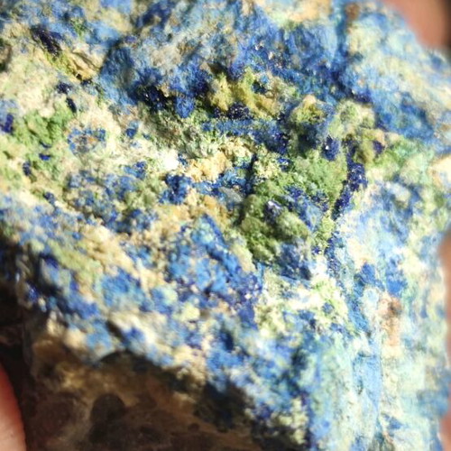 Ankerite with azurite and malachite new, Lavrio area